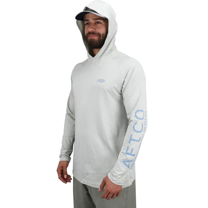 Aftco Space Blue Heather Samurai 2 L/S Hooded Performance Shirt – Capt.  Harry's Fishing Supply
