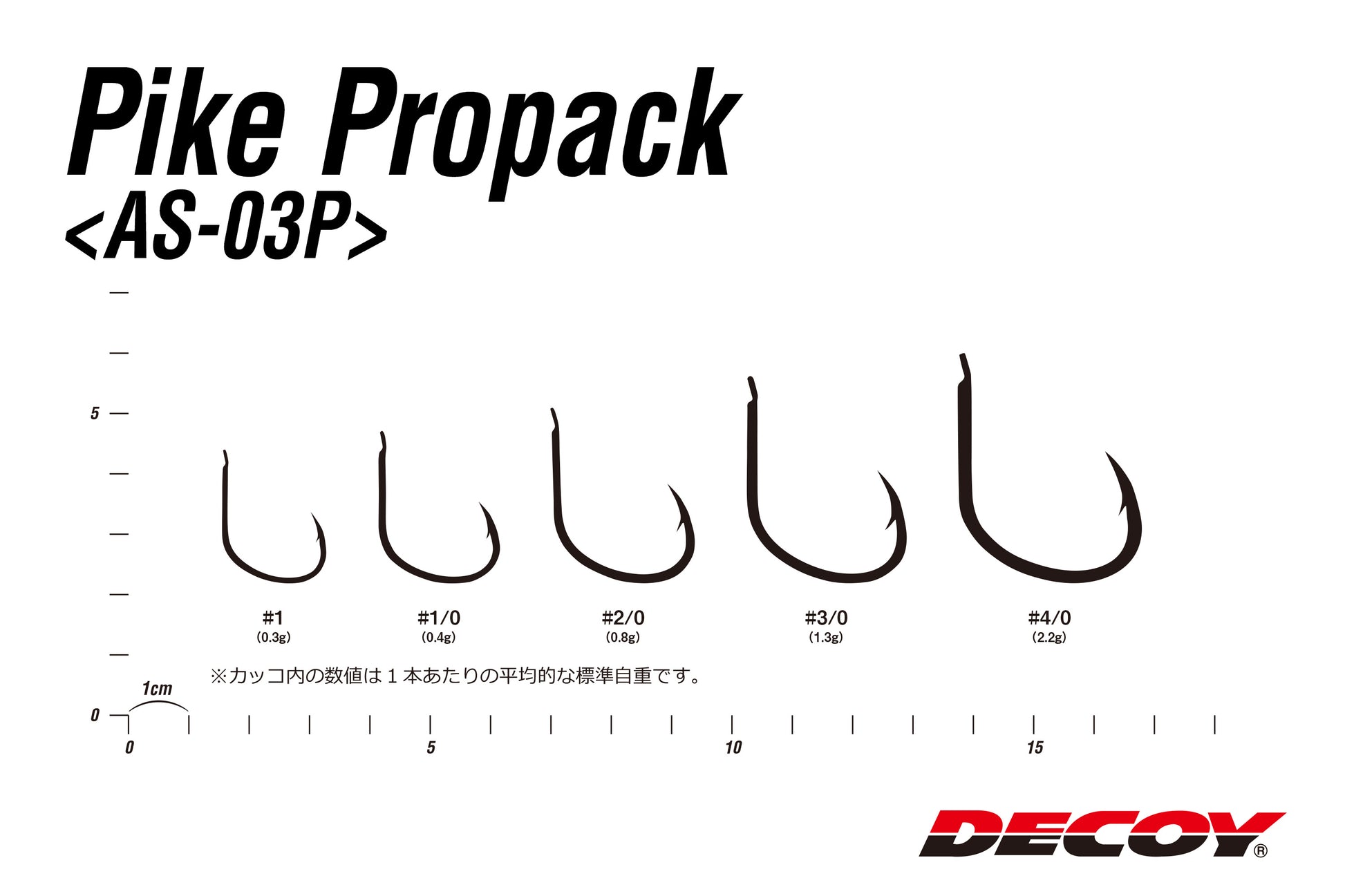 Decoy Pike Single Hooks AS-03P (4/0) | Tomo's Tackle